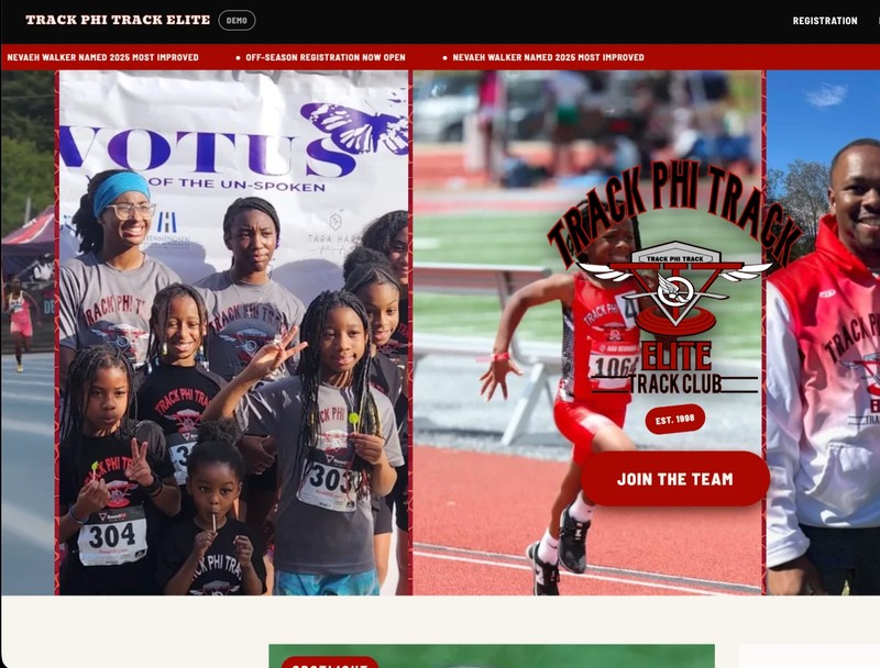 Track Phi Track Elite youth track club portal